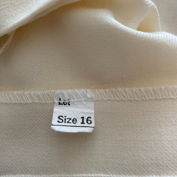 COUNTERPARTS Dress Pants Women Fashion Solid Cream Colour Straight Casual Sz 16 - Picture 5 of 5